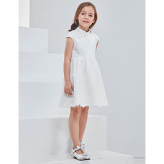 New Classy Mandarin Collar Mini/ Short Flower Girl Dress