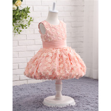 Discount Adorable Sleeveless Knee Length Infant Baby Girl Dresses with Applique
