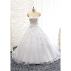 Classic Ball Gown Sweetheart Floor Length Wedding Dress