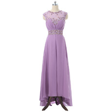 Stylish Elegant Sleeveless High-Low Long Chiffon Formal Mother Dress