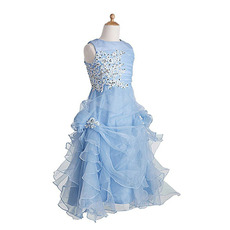 Amazing Floor Length Pick-Up Skirt Flower Girl Dress