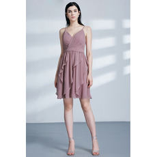 New Style Spaghetti Straps Short Chiffon Cocktail/ Holiday Dress