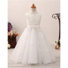 Adorable Ball Gown Floor Length Flower Girl/ First Communion Dress