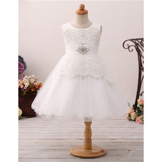 Stunning A-Line Sleeveless Knee Length Organza Flower Girl Dress