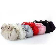 Organza Evening Handbags/ Purses/ Clutches with Flowers