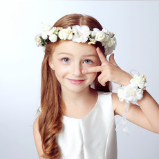 Flower Girl Floral Hairband Headband Crown for Party/ Wedding