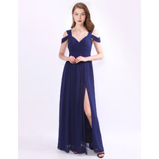 Sexy Floor Length Chiffon Evening/ Prom/ Formal Dress with Straps