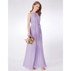 Style Floor Length Chiffon Evening/ Prom/ Formal Dress with Belt