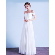 Style Sweetheart Sleeveless Floor Length Chiffon Wedding Dresses