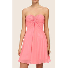 Simple Sexy Sweetheart Sleeveless Chiffon Short Homecoming Dress