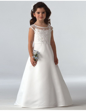 Cheap Classy Princess A-Line Long First Communion Dress