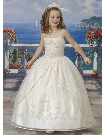 Girls Ball Gown Ankle Length First Communion/ Flower Girl Dress with Jackets