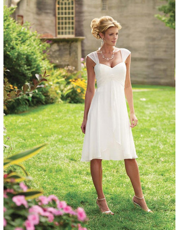 Simple Charming Chiffon Short Dress for Summer Beach Wedding