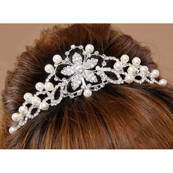 Inexpensive Beautiful Alloy With Pearl Bridal Wedding Tiara
