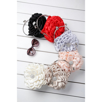 Affordable Satin Evening Handbags/ Clutches/ Purses with Flower