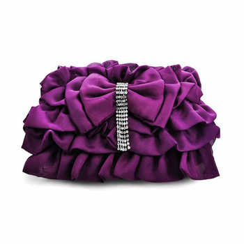 Beautiful Satin Evening Handbags/ Clutches/ Purses with Bowknot