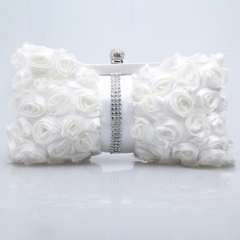 Affordable Satin Evening Handbags/ Clutches/ Purses with Flower