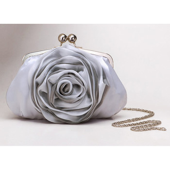 Cheap Silk Evening Handbags/ Clutches/ Purses with Flower