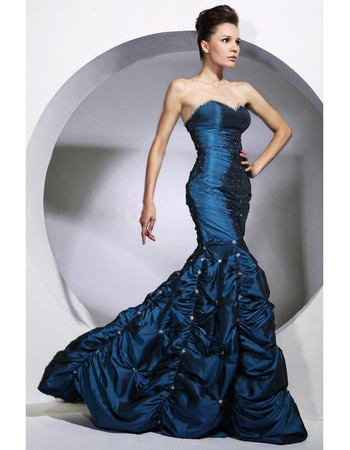 Women's Vintage Mermaid/ Trumpet Sweetheart Taffeta Prom Evening Dress