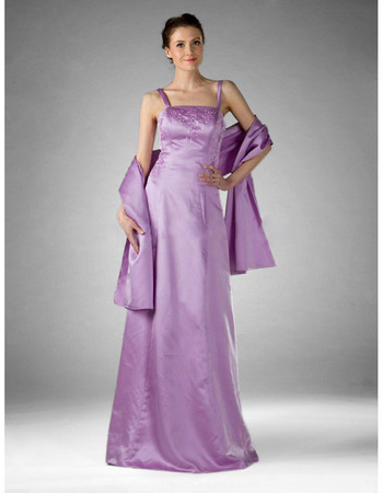 Vintage Satin Floor Length Prom Evening Dress for Women