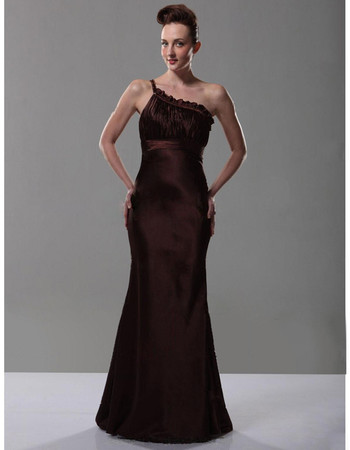 Classic One Shoulder Mermaid Prom Evening Dress for Women