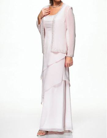 Custom Floor Length Chiffon Mother of the Bride/ Groom Dress