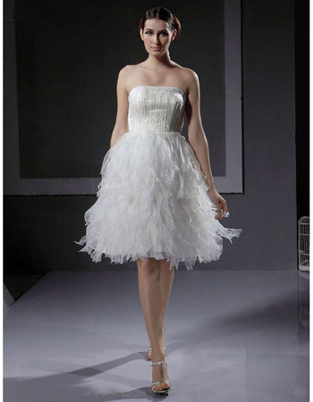 Designer Charming A-Line Strapless Short Informal Dress for Wedding Reception