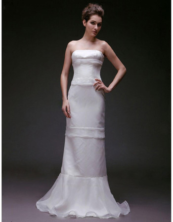 Vintage Mermaid/ Trumpet Strapless Floor Length Wedding Dress