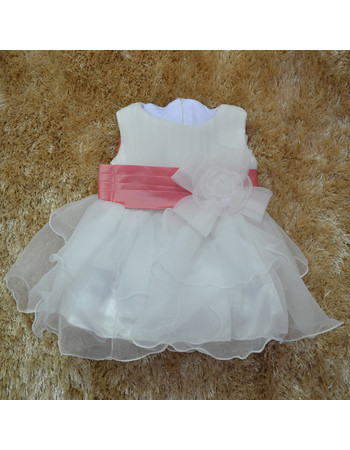 Adorable Ball Gown Tea Length Organza Little Girl Party Dress