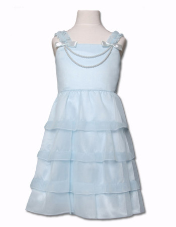 Cheap A-Line Tea Length Tiered Easter Dress/ Flower Girl Dress