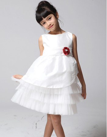 Pretty A-Line Knee Length Little Girls Pageant/ Party Dress