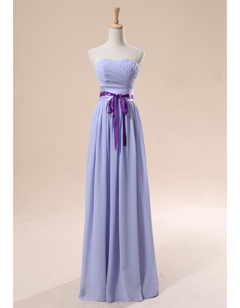 Elegant Sheath/ Column Sweetheart Chiffon Bridesmaid Dress for Summer Wedding