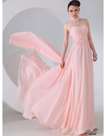 Elegant Sweetheart Chiffon Long Prom Evening for Women