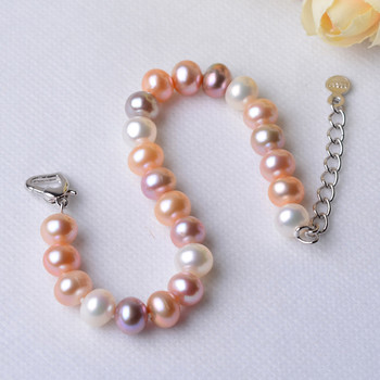 Inexpensive Multicolor 7 - 8mm Freshwater Off-Round Bridal Pearl Bracelets