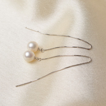 Fashionable White Round 7-8mm Freshwater Natural Pearl Earring Set