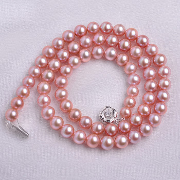 Beautiful Pink 6 - 6.5mm Freshwater Round Pearl Necklaces