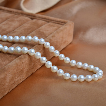 Beautiful White 6.5 - 7.5mm Freshwater Round Pearl Necklaces