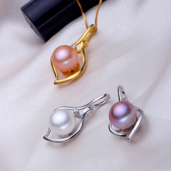 Lovely Purple/ White/ Pink Off-Round Freshwater Natural Pearl Pendants