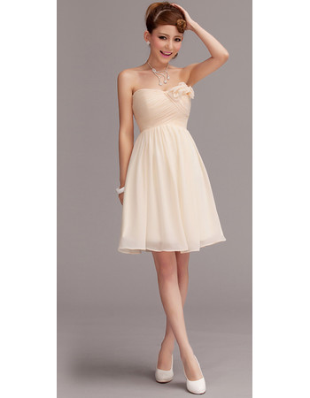 Beautiful A-Line Sweetheart Chiffon Short Beach Wedding Dress