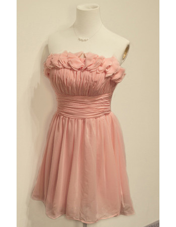 Beautiful Girls Strapless Short Chiffon Homecoming/ Party Dress