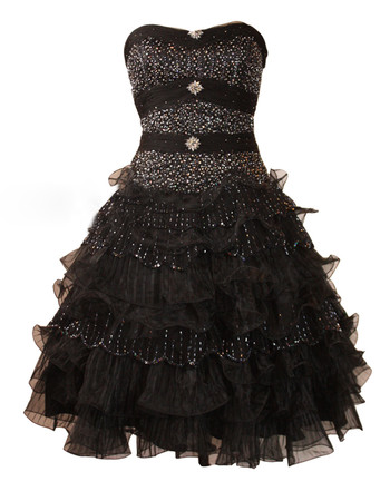 Affordable Jovani A-Line Sweetheart Short Black Homecoming/ Party Dress