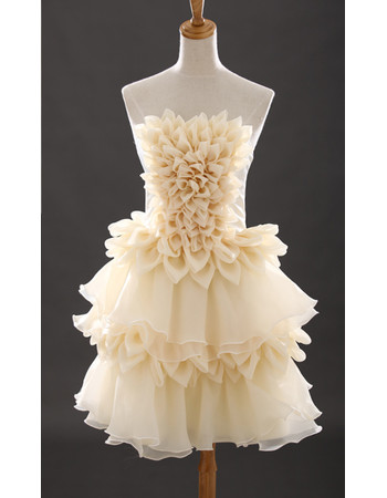 Affordable Gorgeous Strapless Short Chiffon Homecoming/ Party Dress