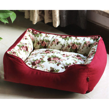 Inexpensive Soft & Cozy Red Printed Washable Pet Mat Dog Cat Puppy Bed 5 Sizes