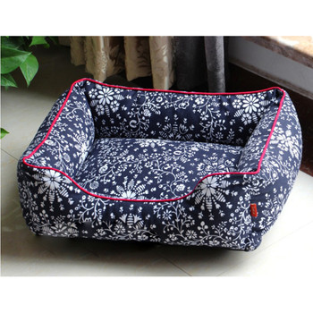 Soft & Cozy Washable Navy Printed Pet Mat Dog Cat Puppy Bed 5 Sizes