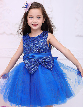 Inexpensive Lovely Ball Gown Mini/ Short Sequin Little Girls Party Dress