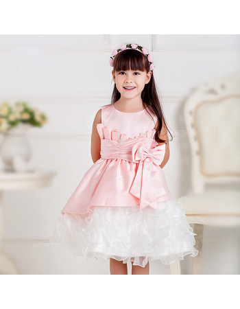 Kids Princess Stunning A-Line Short Ruffle Skirt Little Girls Party Dress