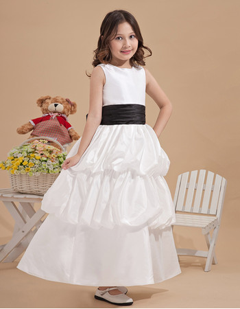 Affordable Pretty Ball Gown Ankle Length Taffeta First Communion Dress