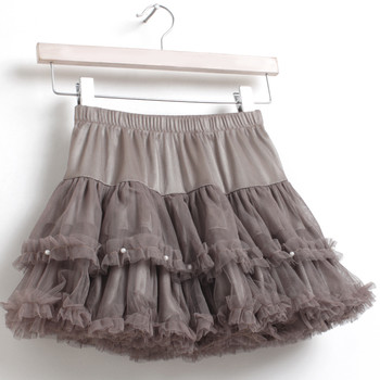 Girls' Tulle Mini Skirts with Beads and Ruffle