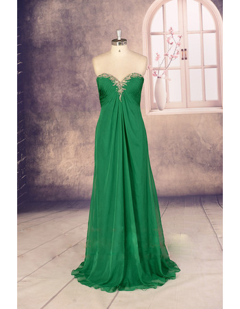 New Style Empire Sweetheart Long Chiffon Evening/ Prom Dress