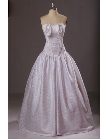 Retro Ball Gown Sweetheart Long Satin Formal Evening Dress